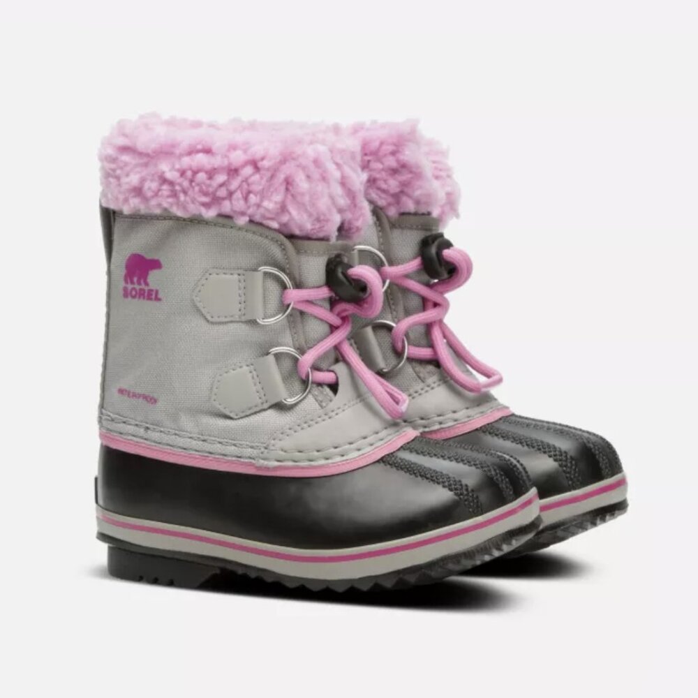 Sorel Kids' Pink and Gray Winter Boots